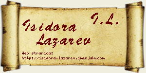 Isidora Lazarev vizit kartica